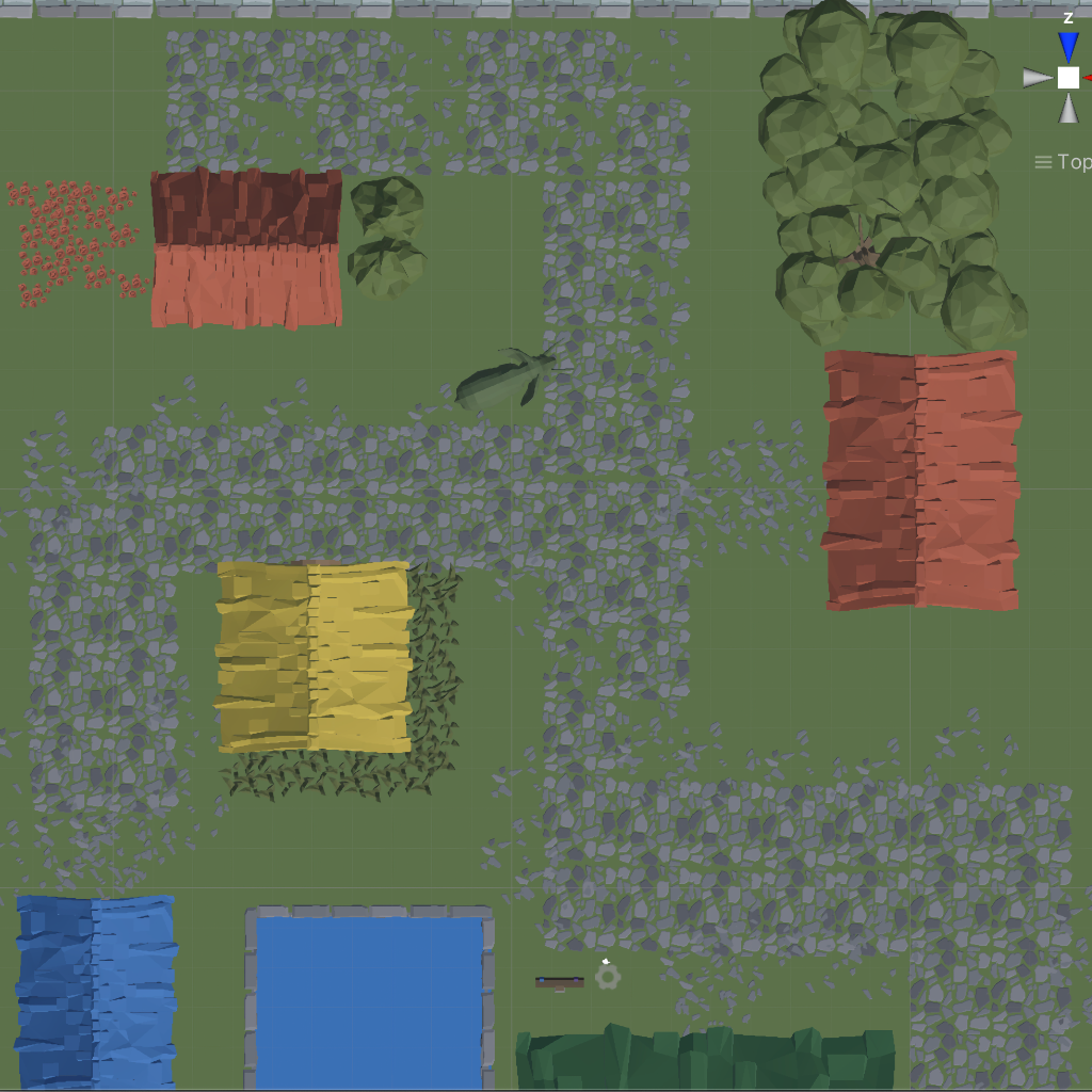 Game environment implementation in Unity